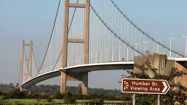The Humber Bridge from Barton upon Humber